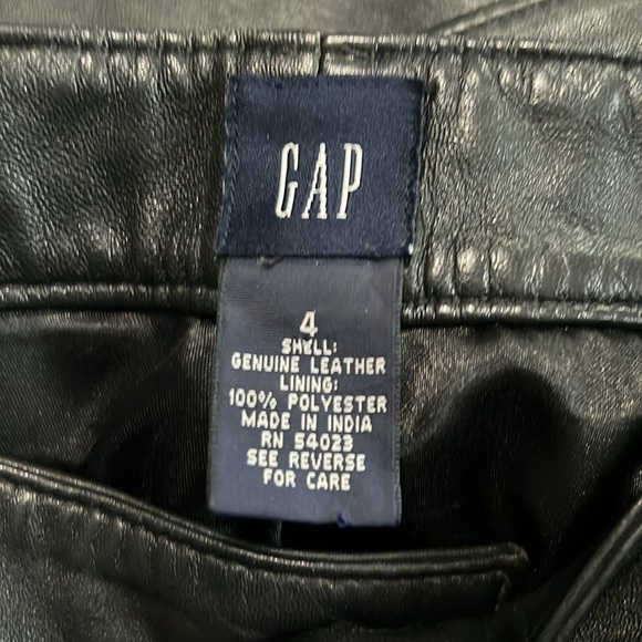 GAP Butter Soft Black Leather Pants - Picture 3 of 6